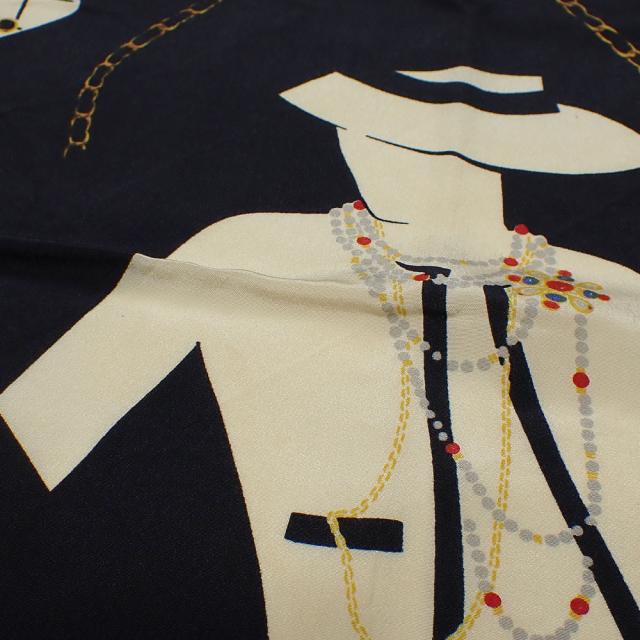 中古 シャネル スカーフ レディース ブラック ベージュ ココマーク 古着 中古 シャネル スカーフ レディース ブラック ベージュ ココマーク 古着