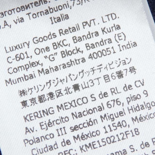 中古 グッチ ポロシャツ メンズ 半袖 コットン ネイビー 紺 Sサイズ 古着 アパレル トップス_6