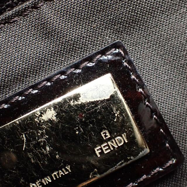 美品】フェンディ ミア ショルダーバッグ ズッカ レザー キャンバス