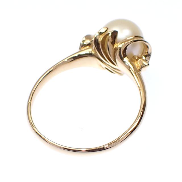 紗*香様 K18 ゴールド パール リング 真珠 指輪 12号 ヴィンテージ