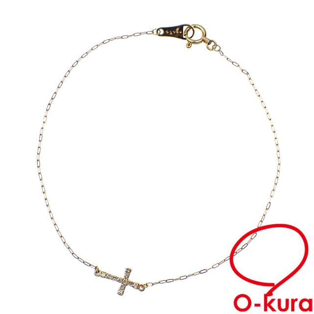 18K agete クロスモチーフ ブレスレット