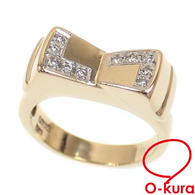 K18YG ダイヤモンド リング 0.08CT 中古 ダイヤモンド リング  
