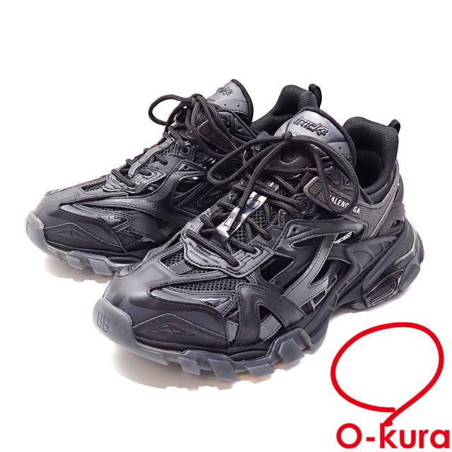 中古 バレンシアガ トラック2 オープン スニーカー メンズ ブラック 27.5cm 668823 W3CT1 1000 古着 アパレル