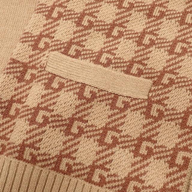 中古 グッチ カーディガン メンズ 長袖 Vネック ウール キャメル Lサイズ GUCCI HAHAHA 古着 アパレル トップス_2