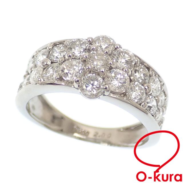中古 ダイヤモンド リング レディース Pt900 12.5号 2.00ct 5.7g 中古 ダイヤモンド リング レディース Pt900 12.5号 2.00ct 5.7g