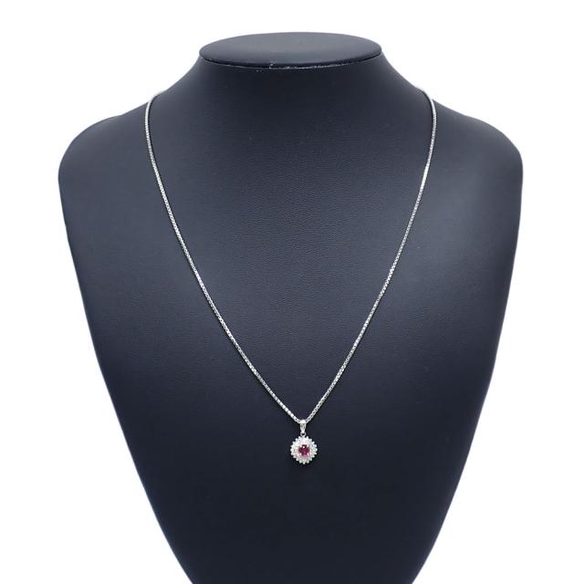 プラチナ900 850 天然ルビー　1ct ダイヤモンド　NC 専用 プラチナ900 プラチナ850 ルビー ダイヤモンド ネックレス 質屋