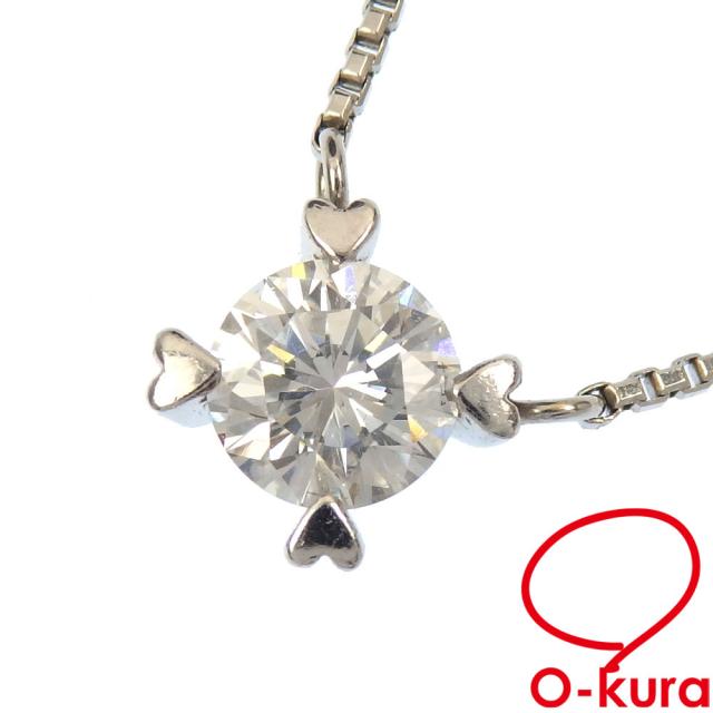 Pt850 プラチナ リング サファイア 0.82ct ダイヤモンド 0.10ct