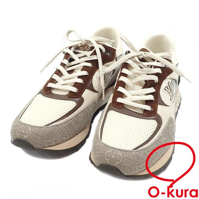 中古 ルイ・ヴィトン スニーカー メンズ ベージュ ブラウン 約27.5cm 9  