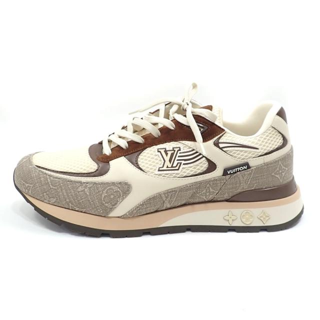 中古 ルイ・ヴィトン スニーカー メンズ ベージュ ブラウン 約27.5cm 9  