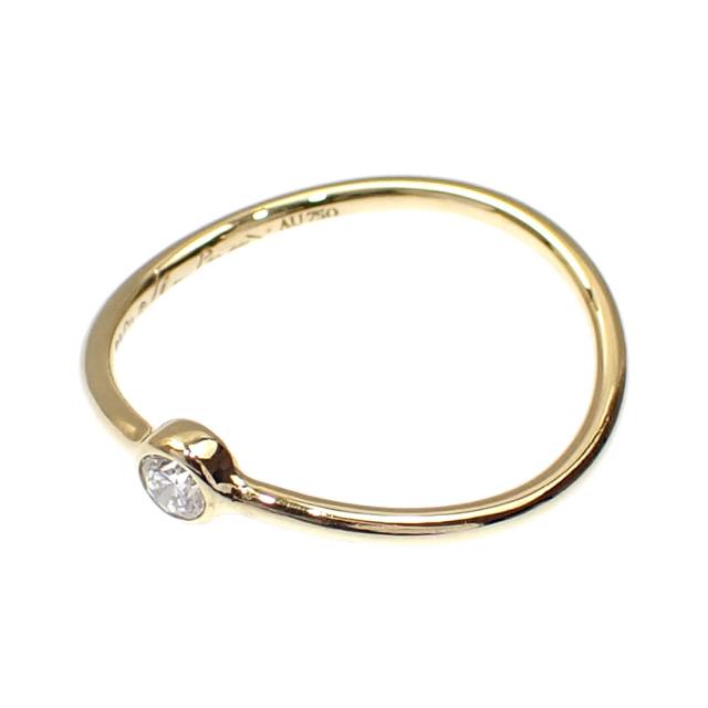 中古 ティファニー ウェーブ シングルロウ リング レディース K18YG 7  