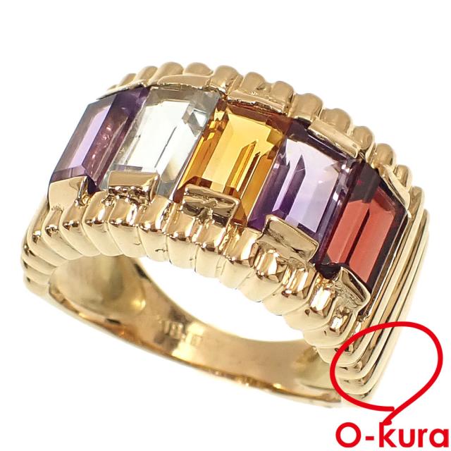 dress a dress 18Kゴールド リング　ペリドット✖️サファイア dress a dress 18Kゴールド リング ペリドット✖️サファイア マルチ