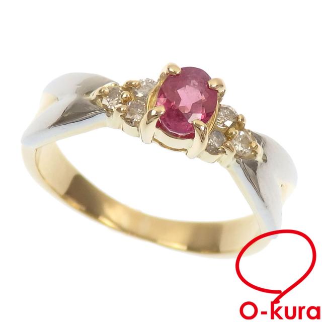 K18PG ルビーの王冠リング 未使用品