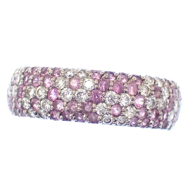 ポンテヴェキオ ピンクダイヤモンド フラワーリング K18WG 11号 【中古