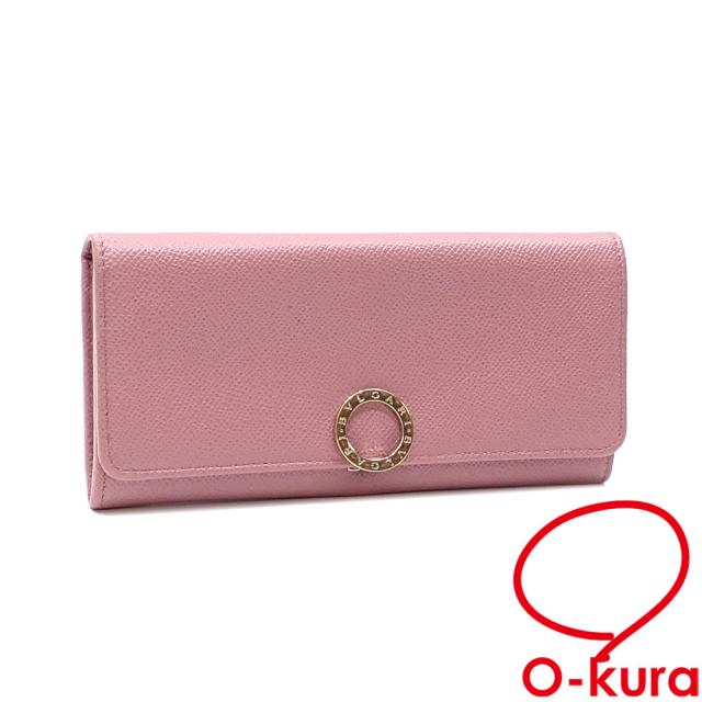 中古 ブルガリ 二つ折り 長財布 ブルガリブルガリ レディース ピンク レザー 282870