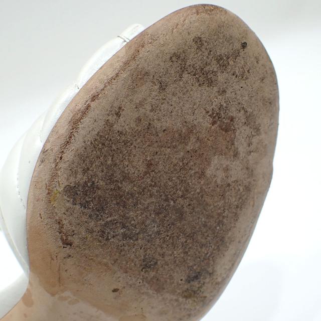 中古 フェンディ サンダル FFプロムナード レディース レザー ホワイト 白 23.0cm 36 ハイヒール 古着 アパレル