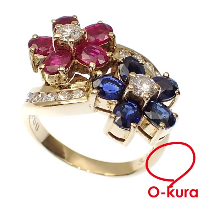 M アクセサリー・ジュエリー K18YG イエローゴールド ルビー ダイヤ  