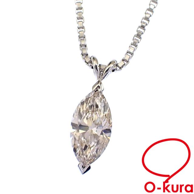 ジュエリーマキ プラチナ850 一粒 ダイヤモンド ネックレス Pt850