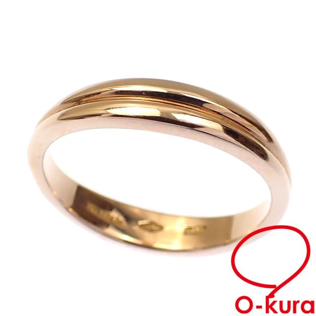 中古 ティファニー ダブルウェーブ リング レディース K18YG