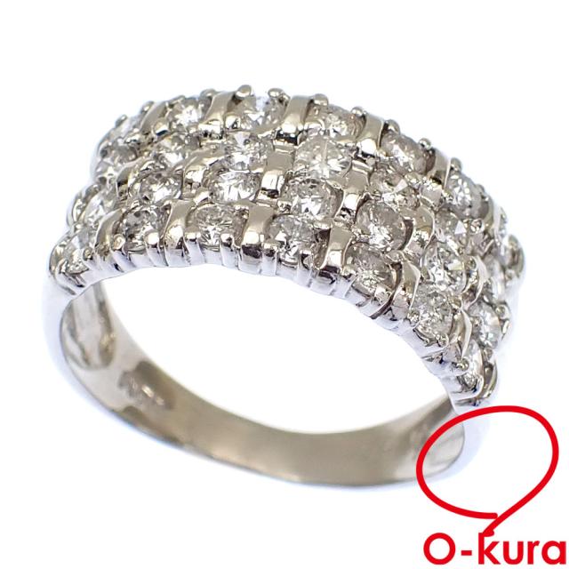 プラチナ900ダイヤモンドリング10号 ダイヤモンド デザインリング