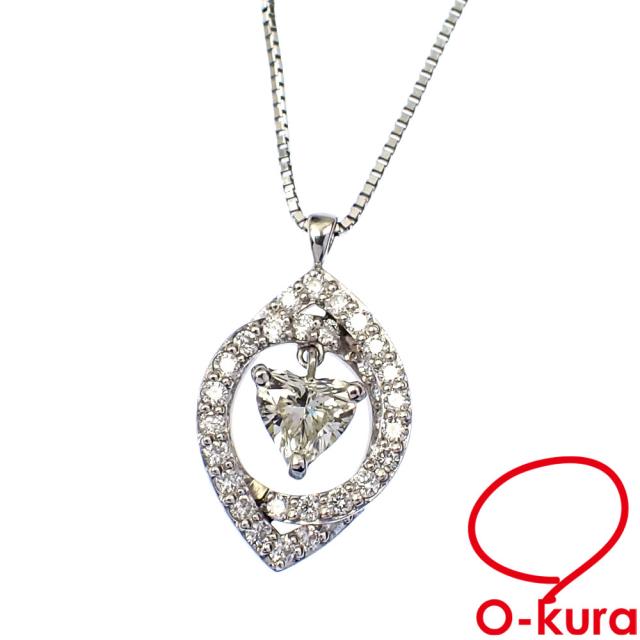 お安く出品PT900PT850ダイヤ0.4きらりん一粒ネックレス ダイヤモンドプチネックレス Pt900 1.0ct Pt850 チェーン (Type-SC)