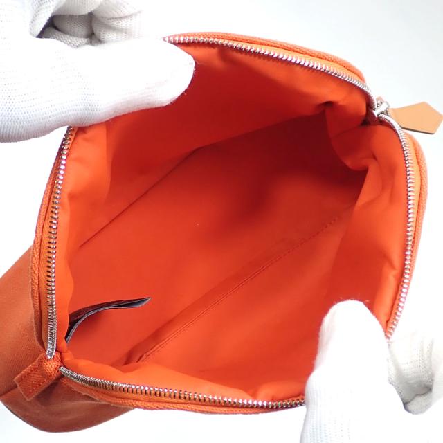 中古 エルメス ボリード ポーチ ミニ レディース オランジュ・フー  