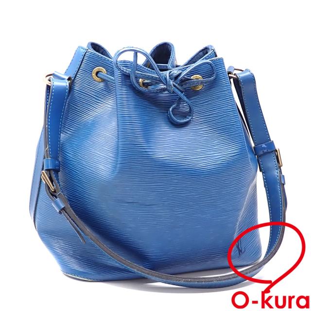 ルイヴィトン M44005 エピ ノエ ワンショルダー バッグ 巾着　ブルー　青 ルイヴィトンノエ 14127 青 ユニセックス エピレザー ショルダーバッグ