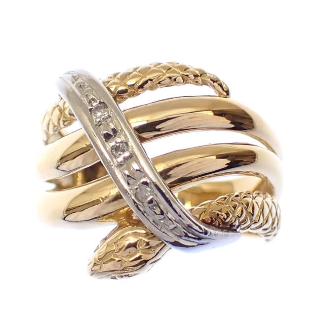 18金 リング ダイヤモンド 蛇 スネーク レディース 指輪 ゴールド イエローゴールドk18 18k 婚約指輪 安い ピンキーリング ヘビ 女性 送料無料 セール SALE 18金 リング レディース ダイヤモンド 指輪 蛇 ピンクゴールドk18 へび