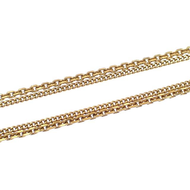 中古 クリスチャンディオール Petit CD ダブル ネックレス レディース