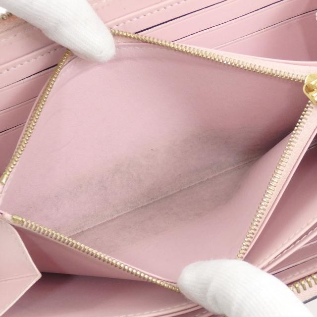 中古 ルイ・ヴィトン ラウンドファスナー 長財布 ヴェルニ ジッピー  