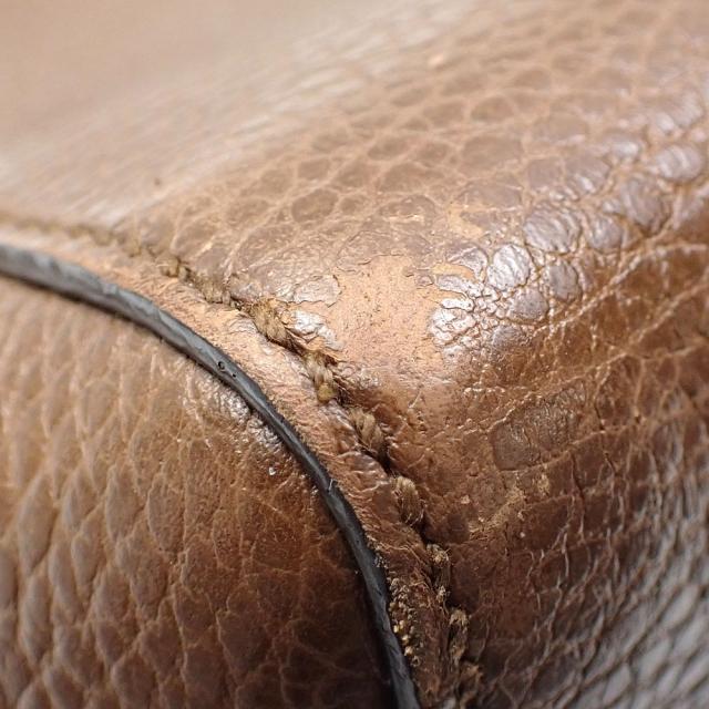 中古 グッチ ハンドバッグ レディース ブラウン レザー 368827 ストラップ