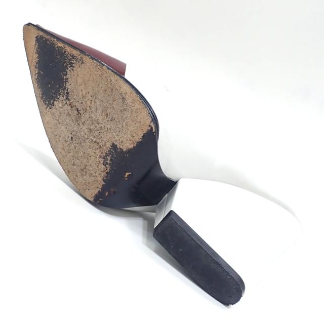 中古 セリーヌ パンプス レディース レザー ホワイト ボルドー 白 23.0cm 36 ハイヒール ポインテッドトゥ フィービー 古着 アパレル