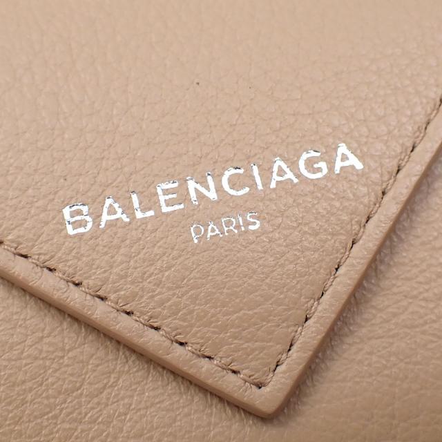 中古 バレンシアガ 三つ折り 財布 ペーパーミニウォレット レディース