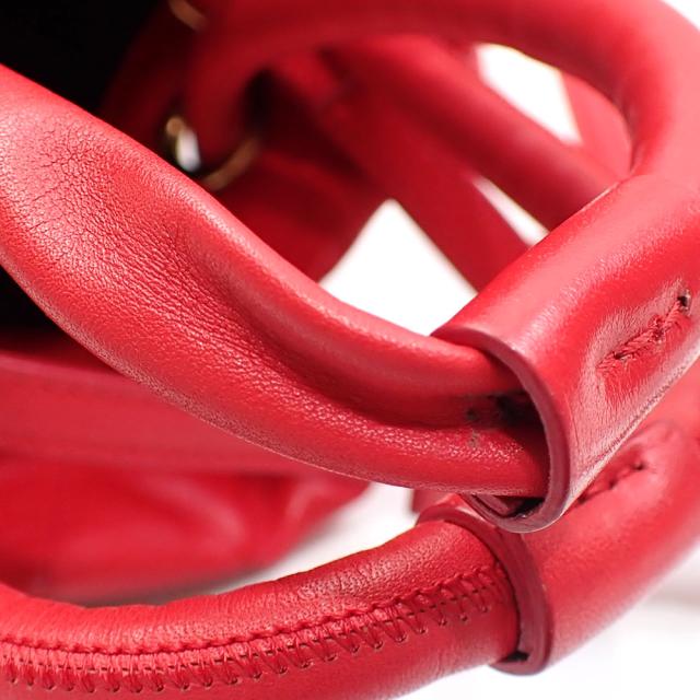 中古 バレンシアガ ハンドバッグ B バケット バッグ レディース レッド