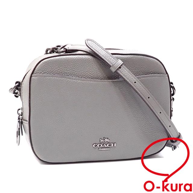 中古 コーチ カメラバッグ レディース グレー レザー 29411 斜め掛