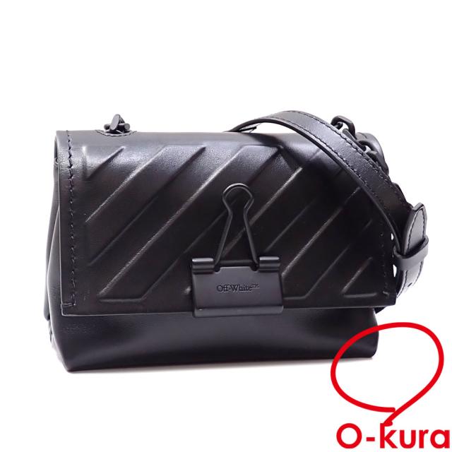 中古 オフホワイト ショルダーバッグ ブラック レザーOWNA121E20LEA006 斜め掛け レディース メンズ 男女兼用