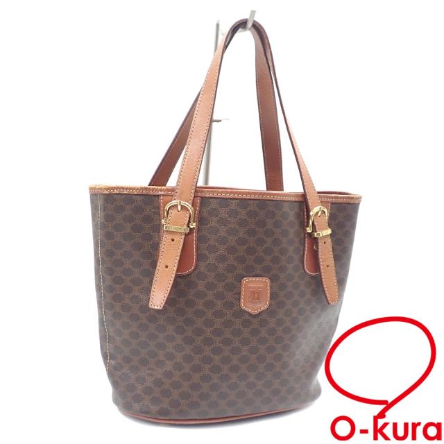 中古 セリーヌ ハンドバッグ レディース ブラウン 茶色 PVC レザー 革