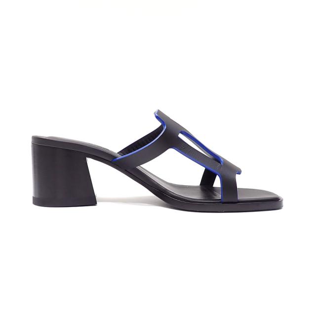 中古 エルメス イジー サンダル レディース ブラック 23.0cm 36 レザー 古着 アパレル