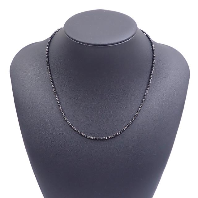 K18YG ブラックダイヤモンド ネックレス 20.0 20カラット！ブラックダイヤモンドネックレス チェーンまで贅沢なK18