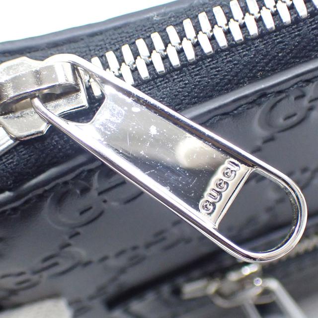 中古 グッチ ショルダーバッグ グッチシマ ブラック 黒 レザー 779865