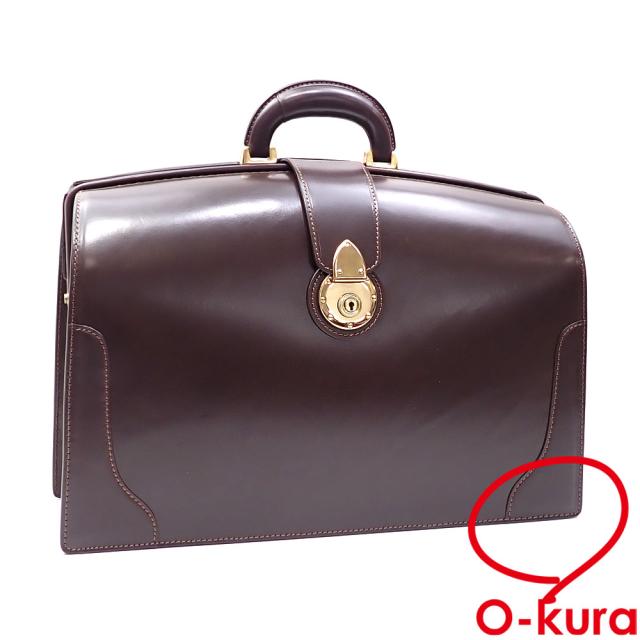 中古 大峽製鞄 ハンドバッグ ザ・ダレスバッグ メンズ ブラウン 茶色