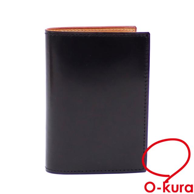 中古 ガンゾ 名刺ケース メンズ ブラック 黒 レザー カード入れ 名刺入