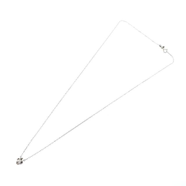 中古 ダイヤモンド ネックレス レディース K18WG 0.16ct 2.0g 750 18金