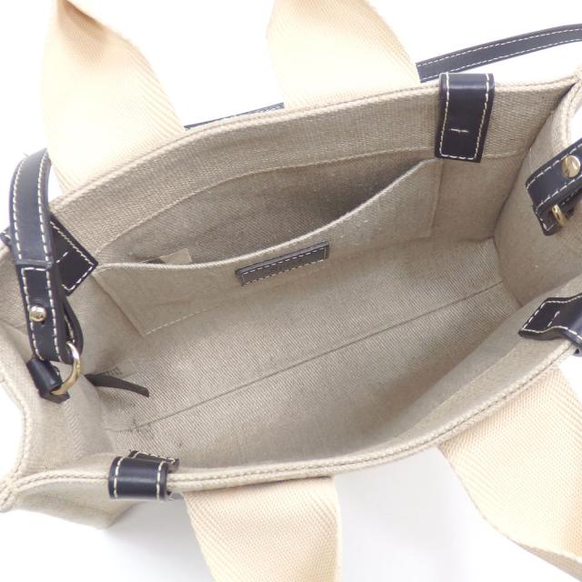 中古 クロエ リネン製 Woody スモール トートバッグ レディース