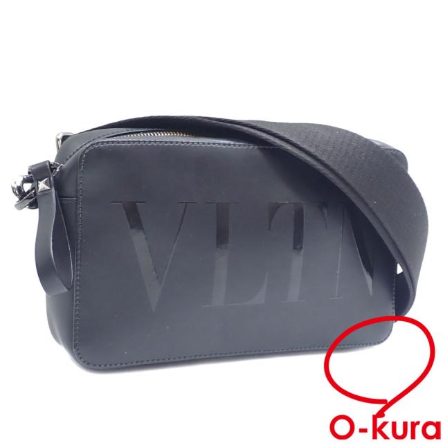 中古 ヴァレンティノガラヴァーニ ショルダーバッグ ブラック 黒 カウスプリットレザー 4Y2B0704BHY 革 肩掛け 斜め掛け レディース メンズ