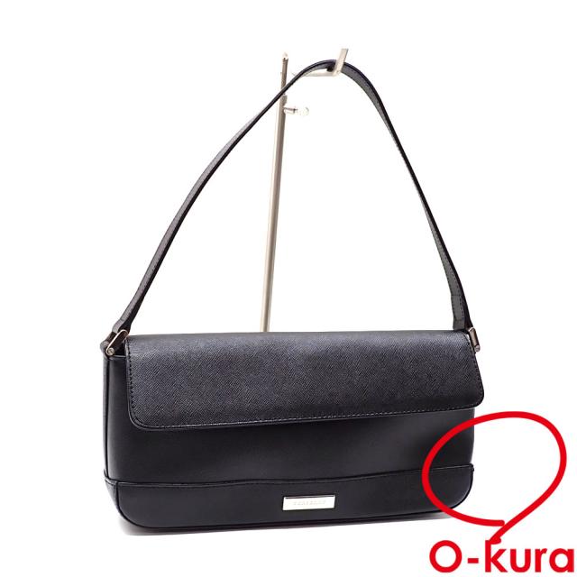 中古 バーバリー ワンショルダーバッグ レディース ブラック 黒 レザー 肩掛