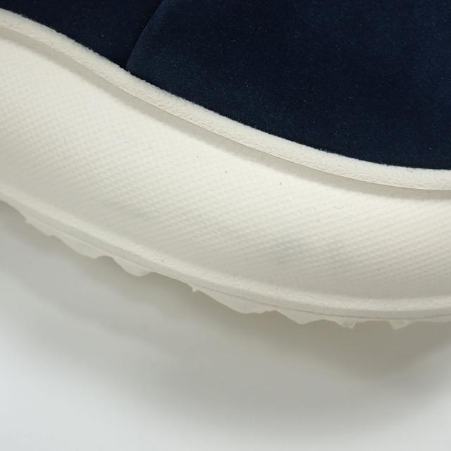 中古未使用品 マドラスウォーク スニーカー メンズ ローカット レザー ネイビー×イエロー 25.5cm MW7600 レースアップ カジュアルシューズ アパレル