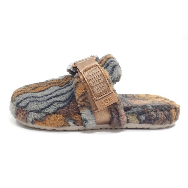 中古 アグ サンダル フラッフ イット カリ トポ レディース 合成繊維 ゴム ブラウン系 24.0cm 1134110 スリッパスタイル 古着 アパレル