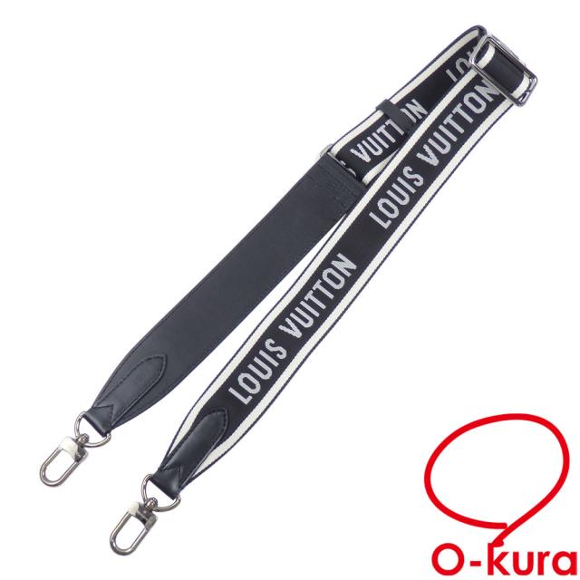 中古 ルイ・ヴィトン ショルダーストラップ J02496 ナイロン ブラック ホワイト 黒 白 レディース メンズ
