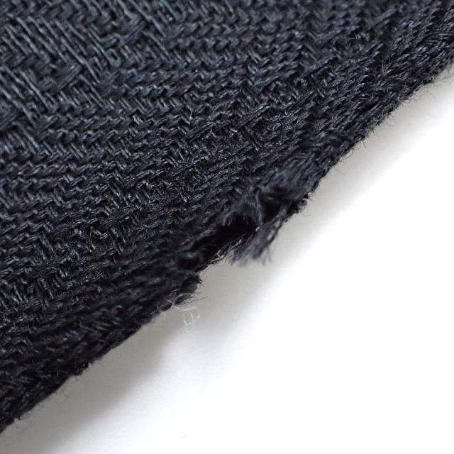 中古 エルメス マフラー ブラック 黒 ロゴ レディース メンズ 男女兼用