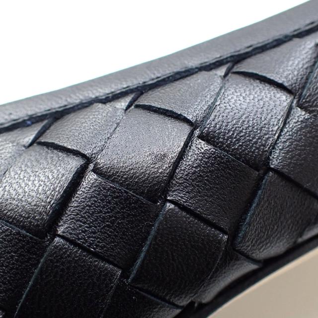 中古 ボッテガ ヴェネタ パンプス レディース アーモンドトゥ ブラック 黒 23.0cm 35 イントレチャート 編み込み ぺたんこ フラット 古着 アパレル